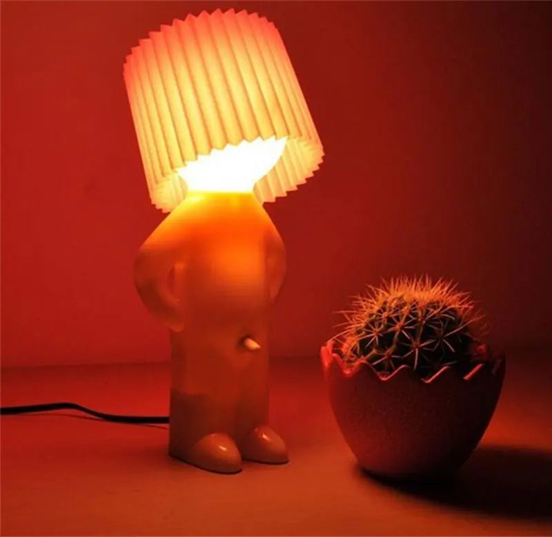 Homhi Dick Lamp Naughty Boy Mr.P Table Night Light Lamp Home Bedroom Decor Gift Novel a Little Shy Man Candy Colors HTL-060