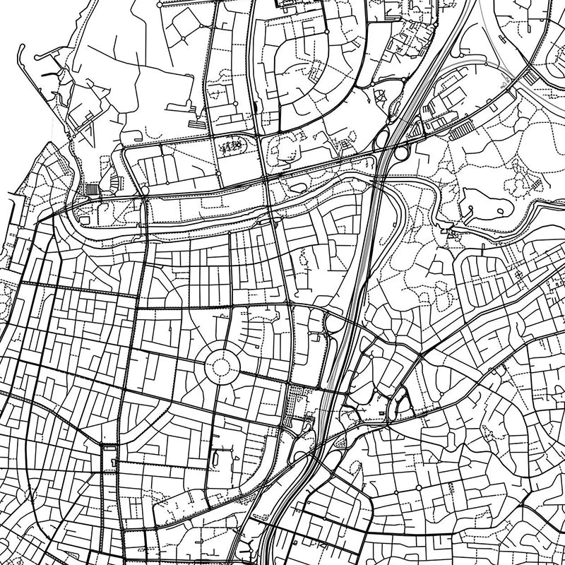 Tel Aviv Map Print Israel City Street Road Map Poster Black White Minimalist Wall Pictures Nordic Style Canvas Painting Decor