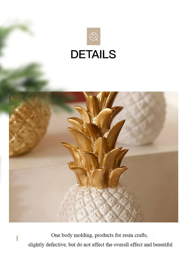 Nordic Modern Home Decor Pineapple Fruit Synthetic Resin Craft Window Desktop Display Props Living Room Home Decoration Crafts