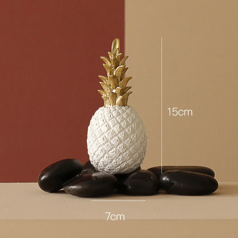 Nordic Modern Home Decor Pineapple Fruit Synthetic Resin Craft Window Desktop Display Props Living Room Home Decoration Crafts