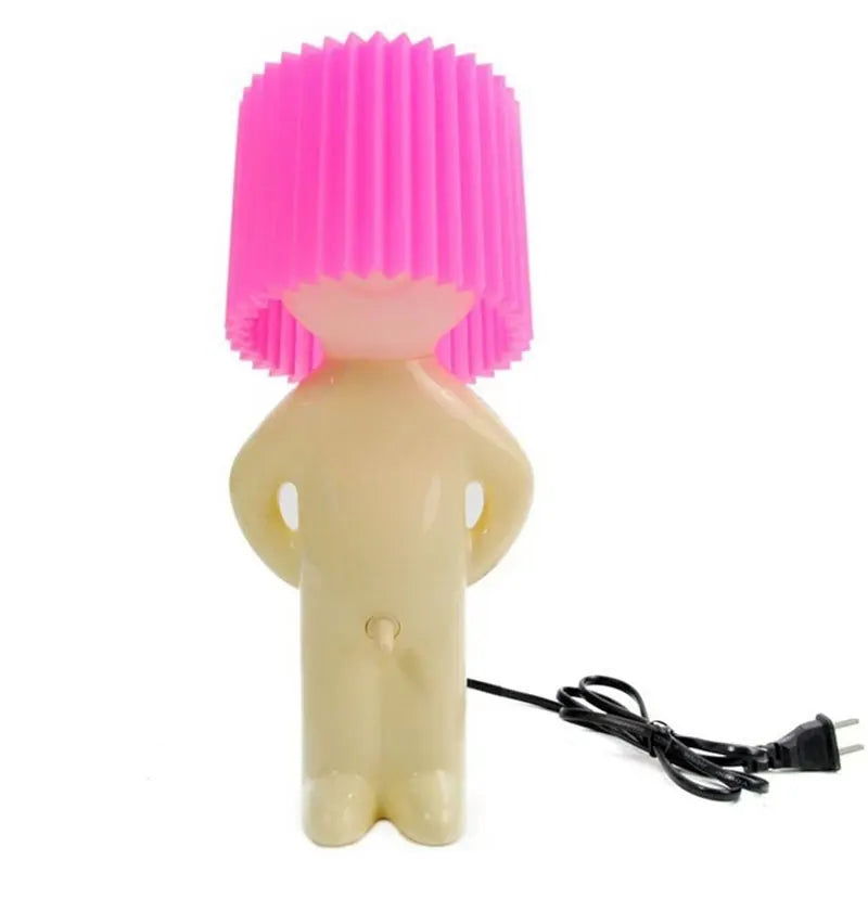 Homhi Dick Lamp Naughty Boy Mr.P Table Night Light Lamp Home Bedroom Decor Gift Novel a Little Shy Man Candy Colors HTL-060