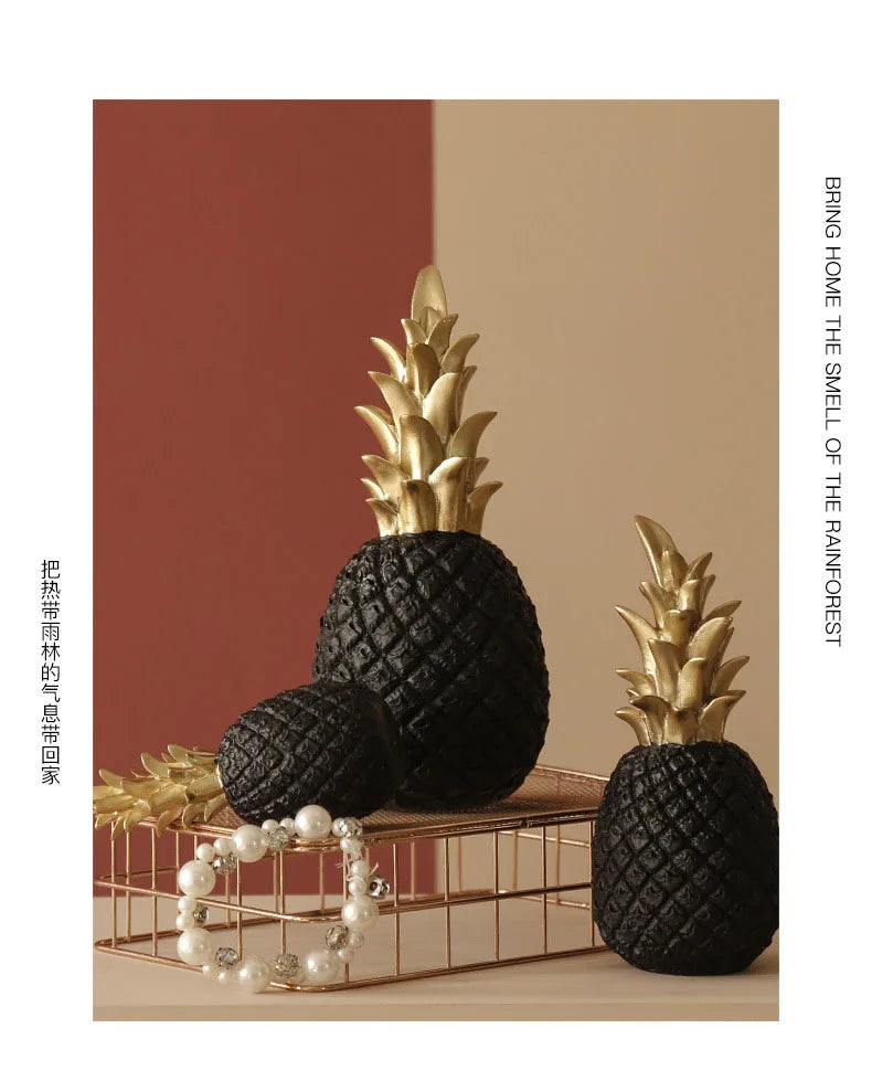 Nordic Modern Home Decor Pineapple Fruit Synthetic Resin Craft Window Desktop Display Props Living Room Home Decoration Crafts