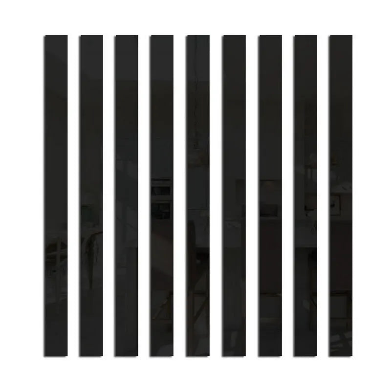 20pcs Simple Lines Acrylic 3D Wall Stickers DIY Background Mirror Strips Ceiling Waist Line Living Dining Room Art Home Decor