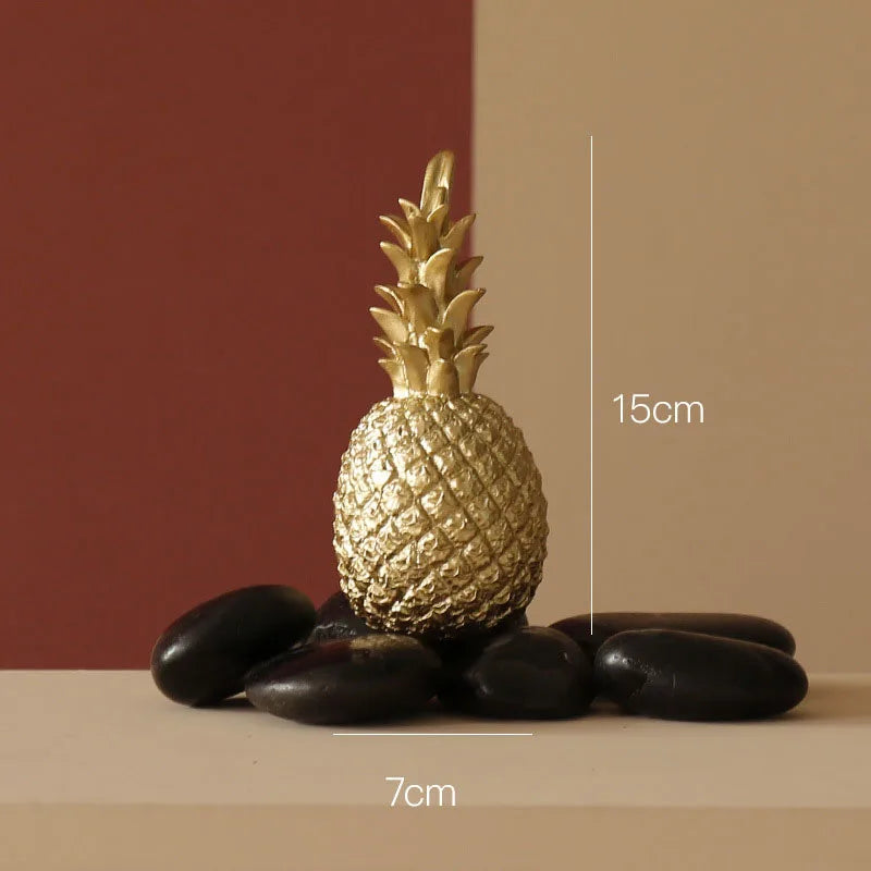 Nordic Modern Home Decor Pineapple Fruit Synthetic Resin Craft Window Desktop Display Props Living Room Home Decoration Crafts
