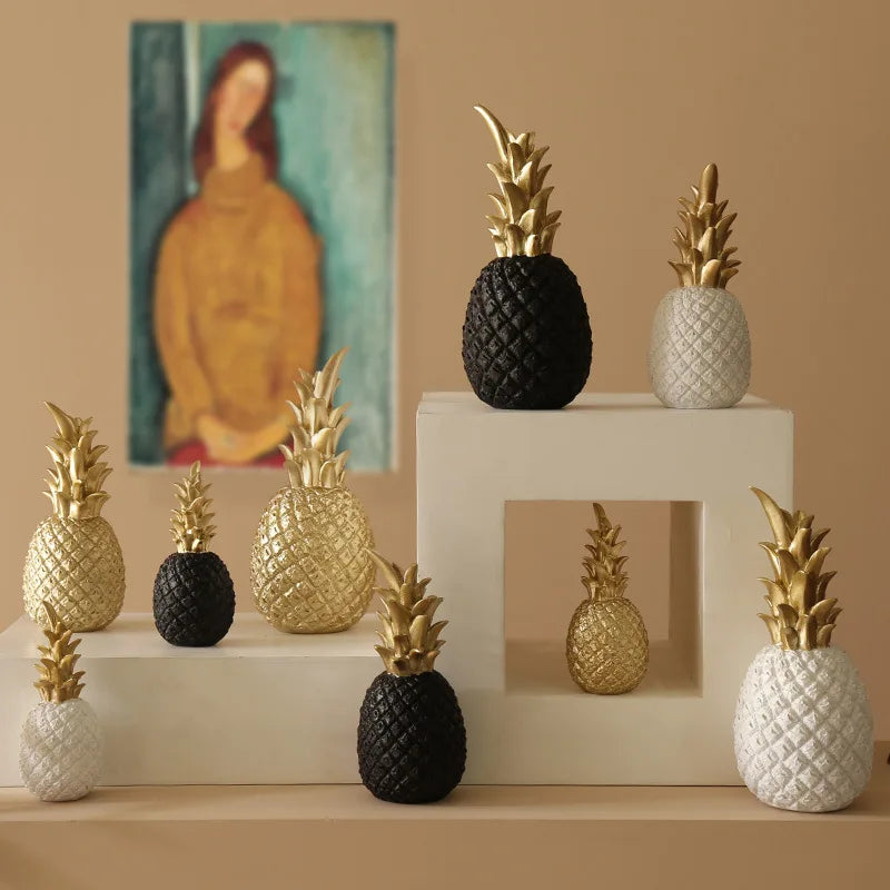 Nordic Modern Home Decor Pineapple Fruit Synthetic Resin Craft Window Desktop Display Props Living Room Home Decoration Crafts