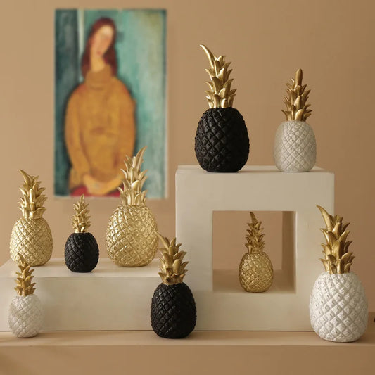 Nordic Modern Home Decor Pineapple Fruit Synthetic Resin Craft Window Desktop Display Props Living Room Home Decoration Crafts