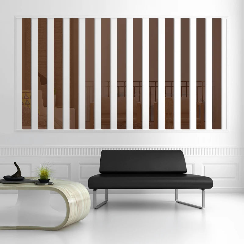 20pcs Simple Lines Acrylic 3D Wall Stickers DIY Background Mirror Strips Ceiling Waist Line Living Dining Room Art Home Decor