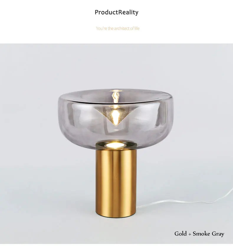 Aella table lamp luxury art clear glass lamp creative Bedroom office marble desk Lamp side table lights foyer Decorative lamp