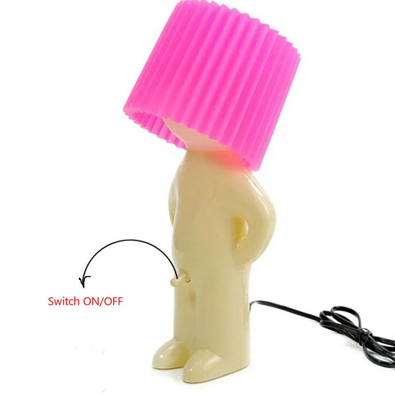 Homhi Dick Lamp Naughty Boy Mr.P Table Night Light Lamp Home Bedroom Decor Gift Novel a Little Shy Man Candy Colors HTL-060