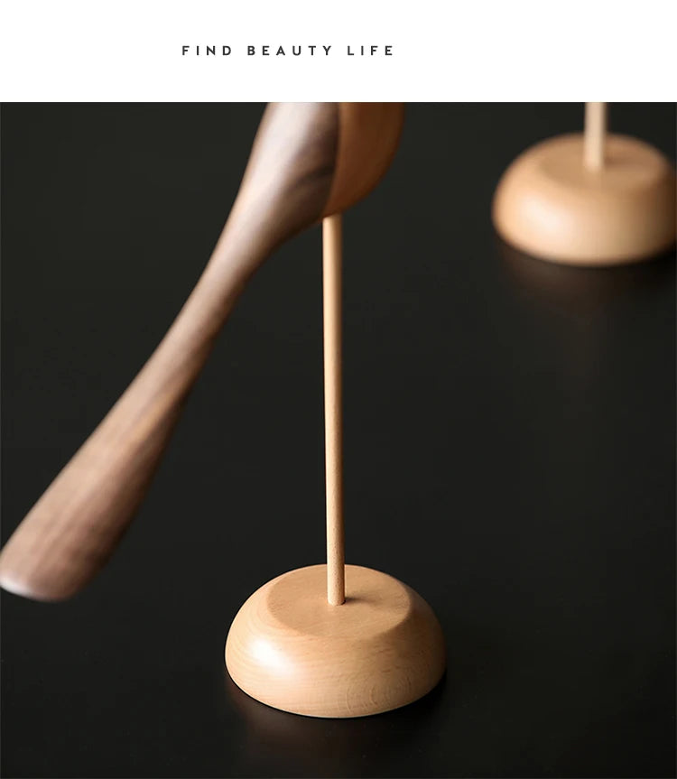 Danish wood ornaments jewelry carving wooden play Home Furnishing Nordic style puppet Home Furnishing features wood bird
