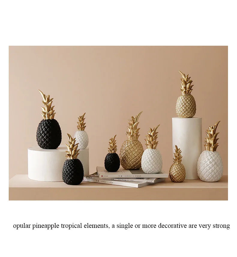 Nordic Modern Home Decor Pineapple Fruit Synthetic Resin Craft Window Desktop Display Props Living Room Home Decoration Crafts