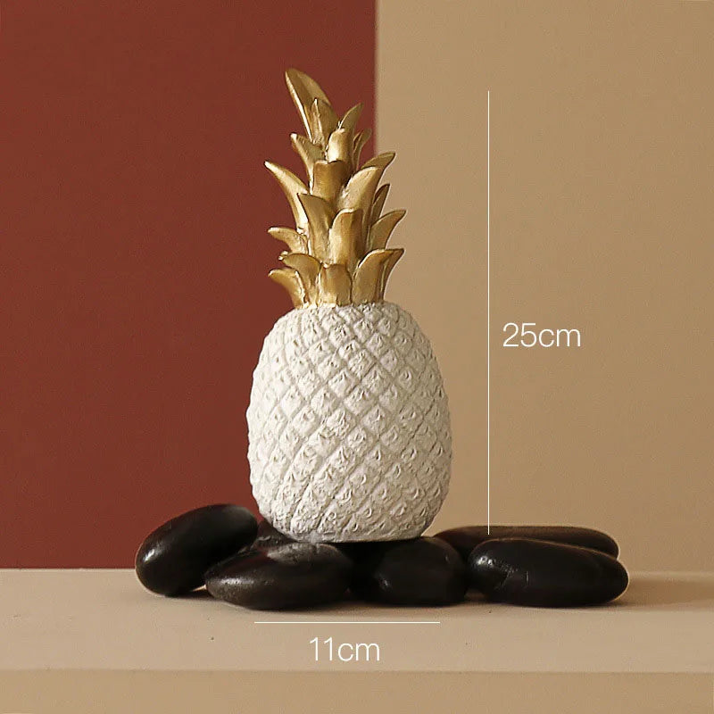 Nordic Modern Home Decor Pineapple Fruit Synthetic Resin Craft Window Desktop Display Props Living Room Home Decoration Crafts