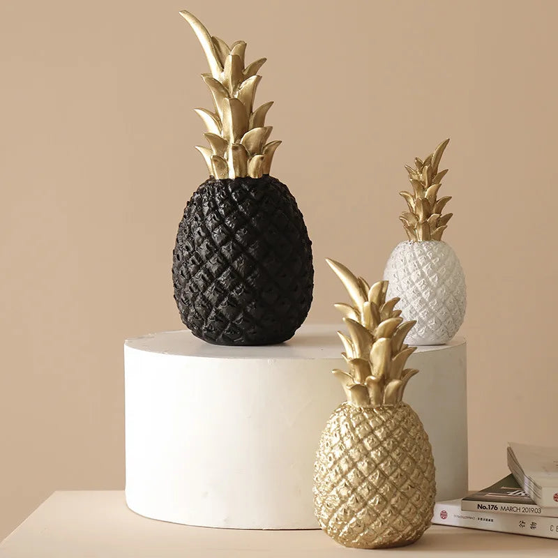 Nordic Modern Home Decor Pineapple Fruit Synthetic Resin Craft Window Desktop Display Props Living Room Home Decoration Crafts