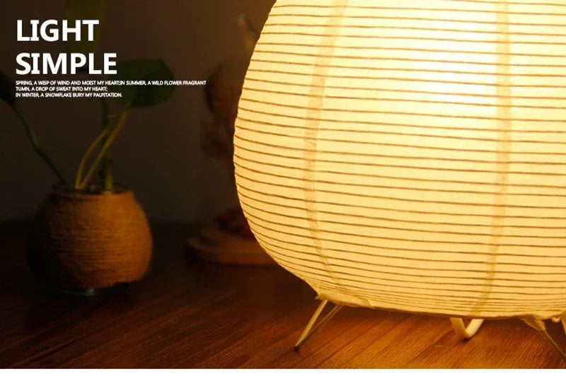 Japanese Rice Paper Lantern Led Table Lamp Living Room Bedroom Bedside Study Hotel Homestay Art Creative Decor Tripod Floor Lamp