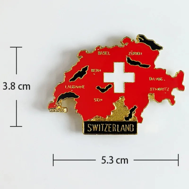 Switzerland Travelling Souvenirs Swiss Map Fridge Magnets Alps Jungfrau Refrigerator Stickers Home Decoration Wedding Gifts