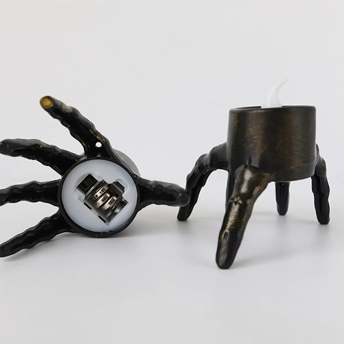 Halloween Tea Light Candles Skeleton Hand Flameless LED Candles 8.5cm/3.3inch Flameless Tea Lights Candle Lamp For Halloween