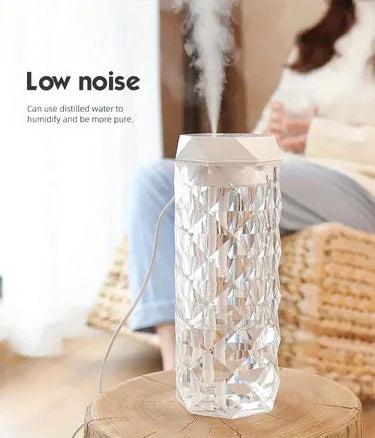 1Pcs 400/1000ml Colorful USB Crystal Humidifier with Aromatherapy and Air Purification for Bedroom and Desktop