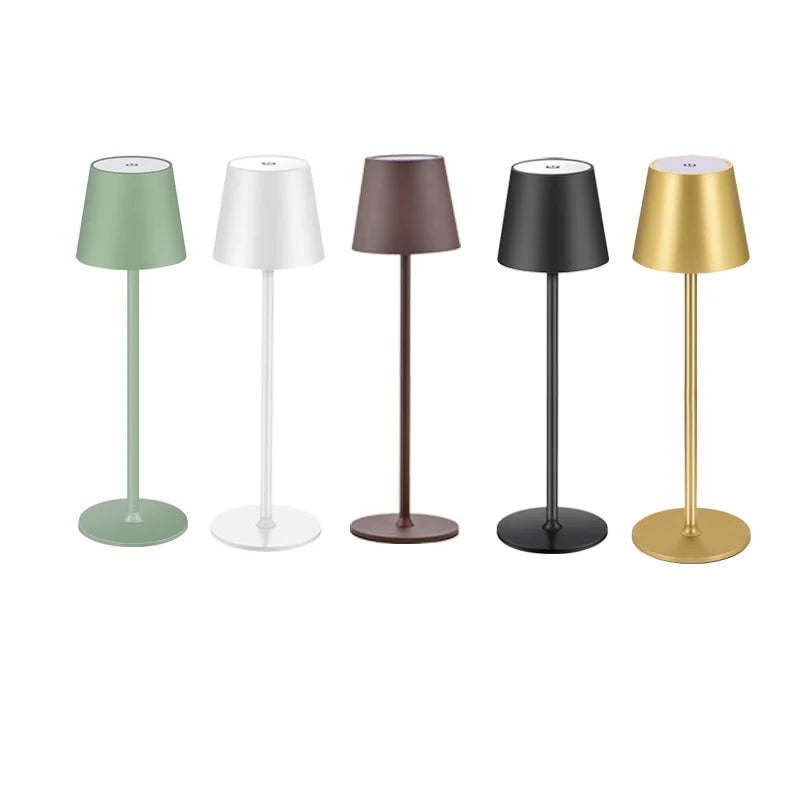 Rechargeable Table Lamp Touch Sensor LED Desktop Night Light Wireless Reading Lamp For Hotel Bar Restaurant Bedroom Decor Light