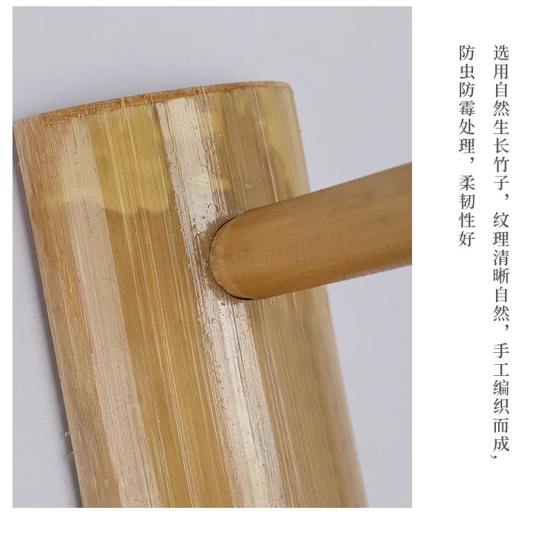 Classic Bamboo Wood Lustre Wall Sconce Lamp Rustic Ceiling Rattan Wicker Light Handmade Art Craft for Home Living Bed Room Decor