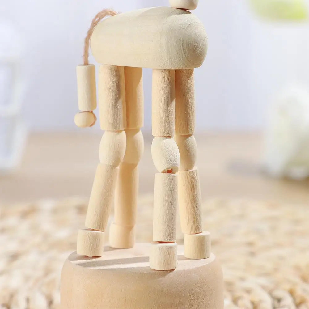 Giraffe Dog Home Decoration Figurine Gifts Educational Toys Wood DIY Craft Mini Desktop Decor Wooden Animal Ornaments