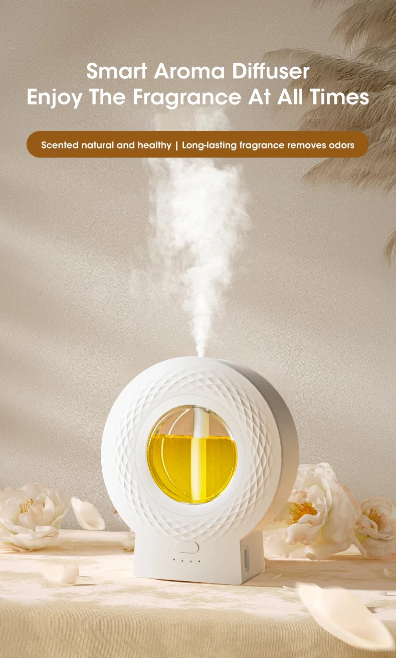 Oil Aromatherapy Machine USB Smart Air Purifying Diffuser ToiletDeodorization Fragrance Wall-mounted Humidifier 4Gear Adjustment