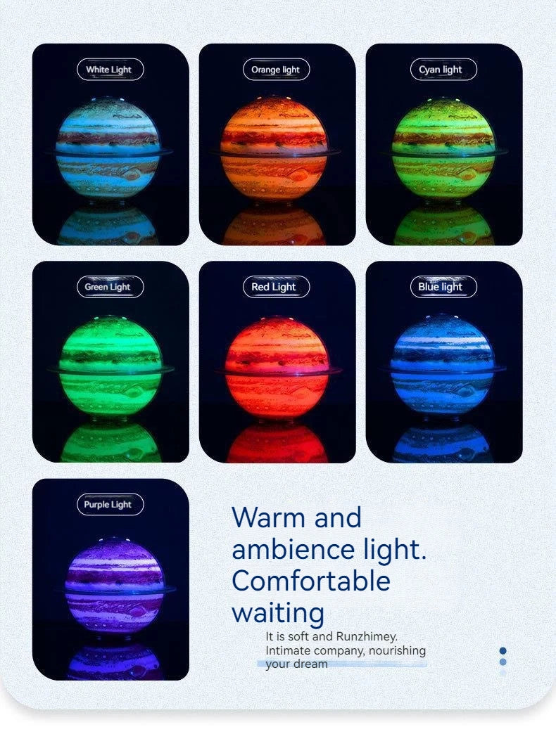 New Creative Planet Humidifier High Fog Volume Home Night Light Air Atomizer Jupiter Humidifier Delicate Small Gift
