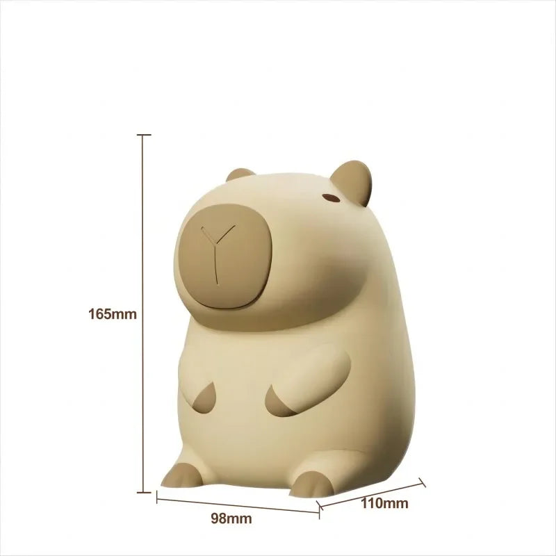 Cute Cartoon Capybara Night Light Silicone Animal Lamp USB Rechargeable Timing Dimming Sleep Night Lamp for Children's Gifts