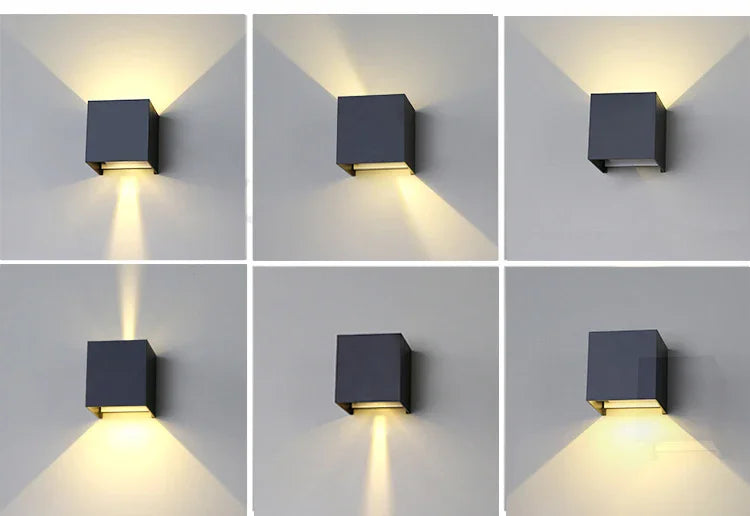 IP65 LED Wall Lamp Outdoor Sconce Balcony Porch Light Garden Yard Aisle Decor Lighting Indoor Bedside Lamp Aluminium AC110V 220V