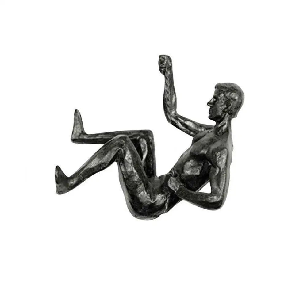 Creative Rock Climbing Man Resin Down Climbing Man Wall Art Decor 3D Art Climbing Men Sculpture Statue Figures Men's Gifts