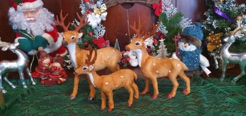 Simulation Christmas Deer Elk Plush Reindeer Natale Ingrosso Decoration Fairy Garden Miniatures Props