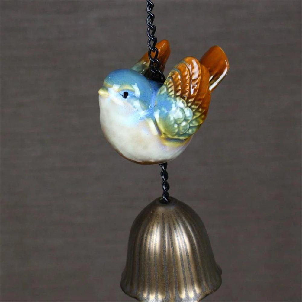 6pcs/Set Ceramic Objects Birds Statue Home Decor Porcelain Magpie Ornament Decorate Study Decoration Sparrow Tits Figurine Model