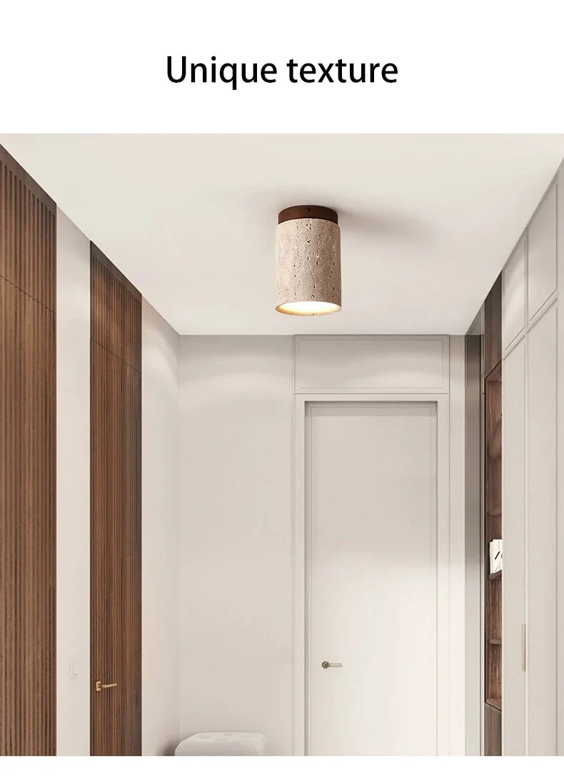 Nordic Modern Stone Ceiling Lamp Bedroom Corridor Flush Mounted Foyer Hallway Lights Fixture Staircase Indoor Lighting Decor Led