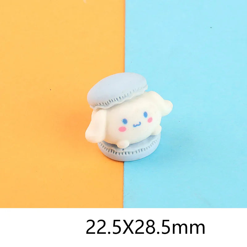 5pcs Kawaii Cartoon Resin Animal Cake Fake Food 3D Mini Figures Crafts Miniatures Phone Decoration Decorative Sculptures Statue