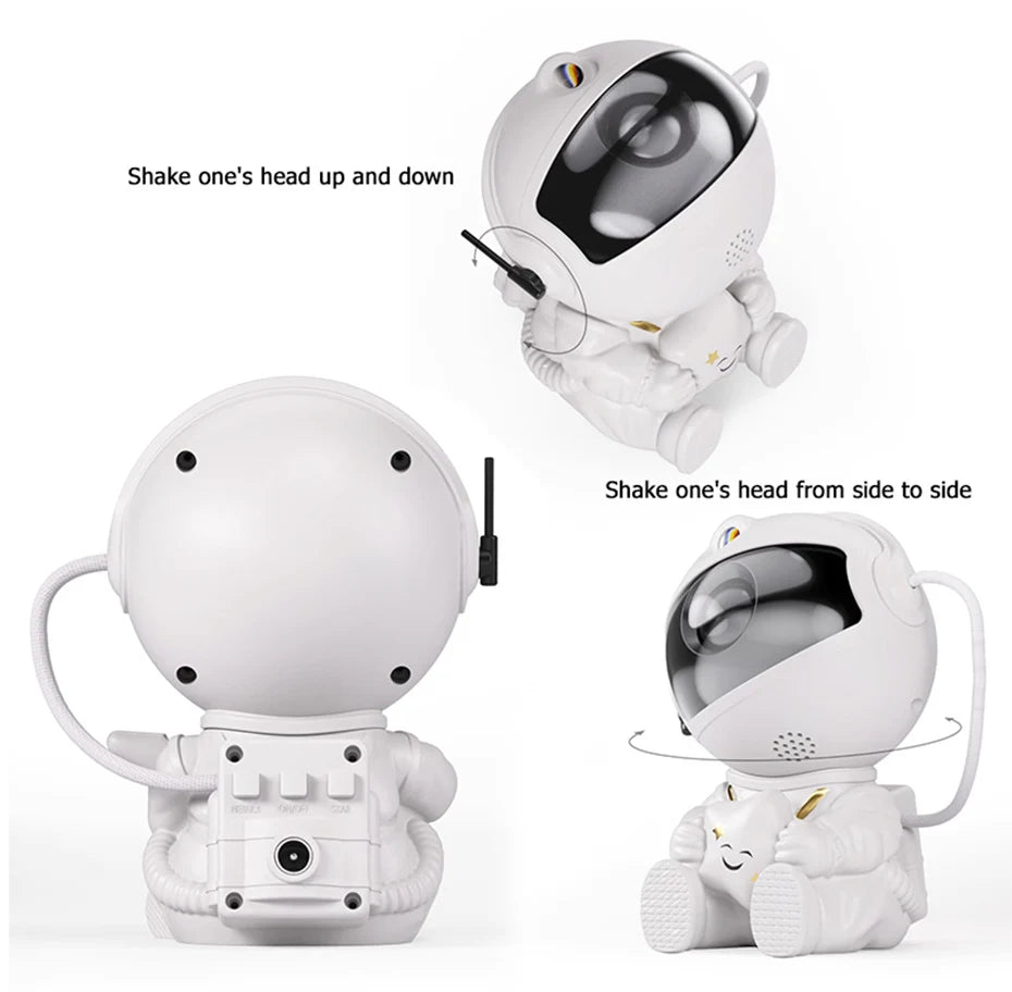 Astronaut Star Projector Galaxy Night Light Space Projector Starry Nebula Ceiling LED Lamp for Bedroom Home Decorative Kids Gift