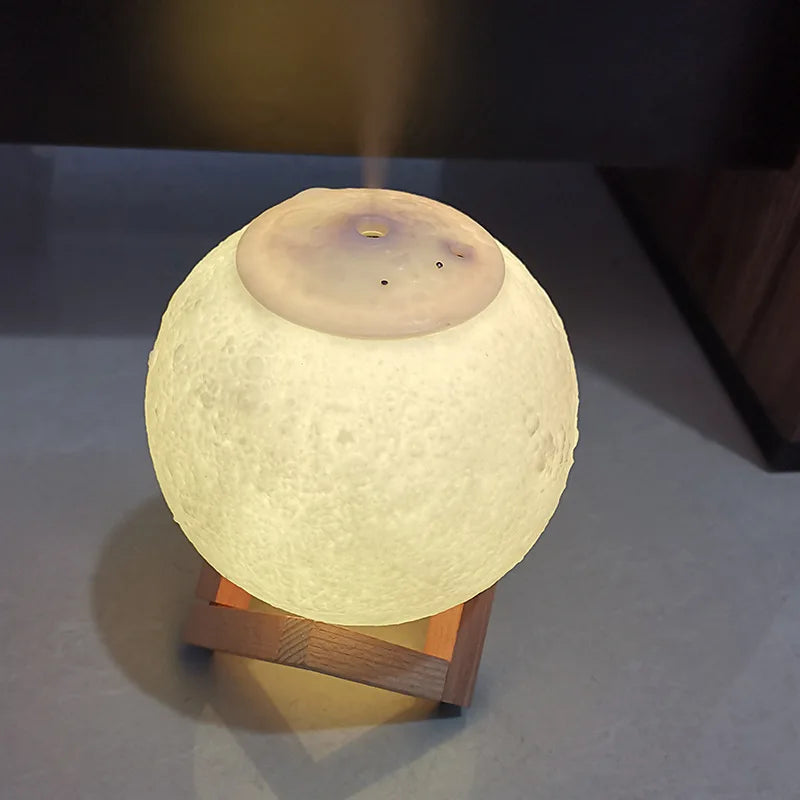 3D Print Moon Lamp Air Humidifier Astronaut Home Decor Resin Spaceman Miniature LED Touch Switch Night Light Cool Mist Purifier