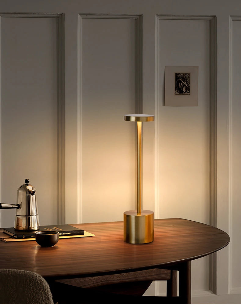 Touch Sensor LED Table Lamp USB Rechargeable Desk Lamp 3 Color Adjustable Temperatures Modern Style Bar Bedside Night Light