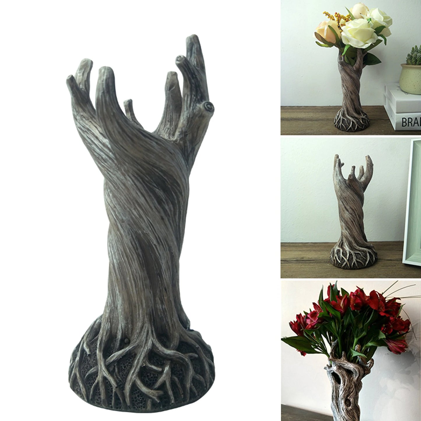 Dry Floral Plant Vase Ornament Creative Resin Indoor Statue Vase for Birthday Gifts New Year's Gifts