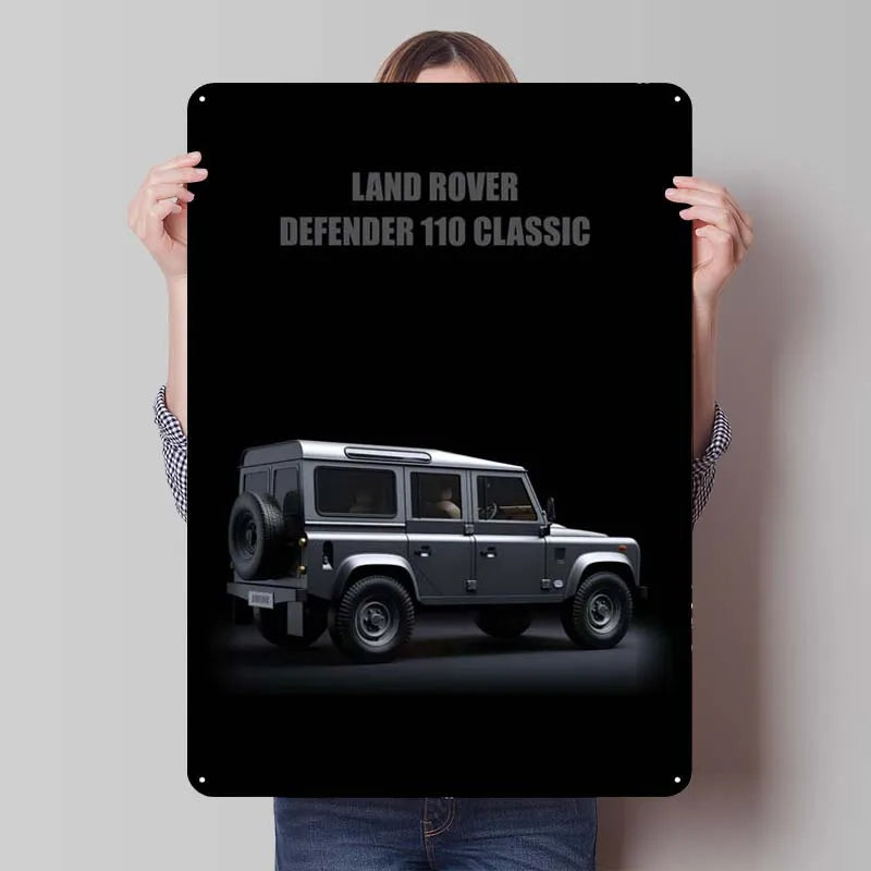 Land Rover Metal Sign Cars Poster Interior Retro Tinplate Sign Plaque for Garage Wall Art Decoration Gaming Room Decoration Man