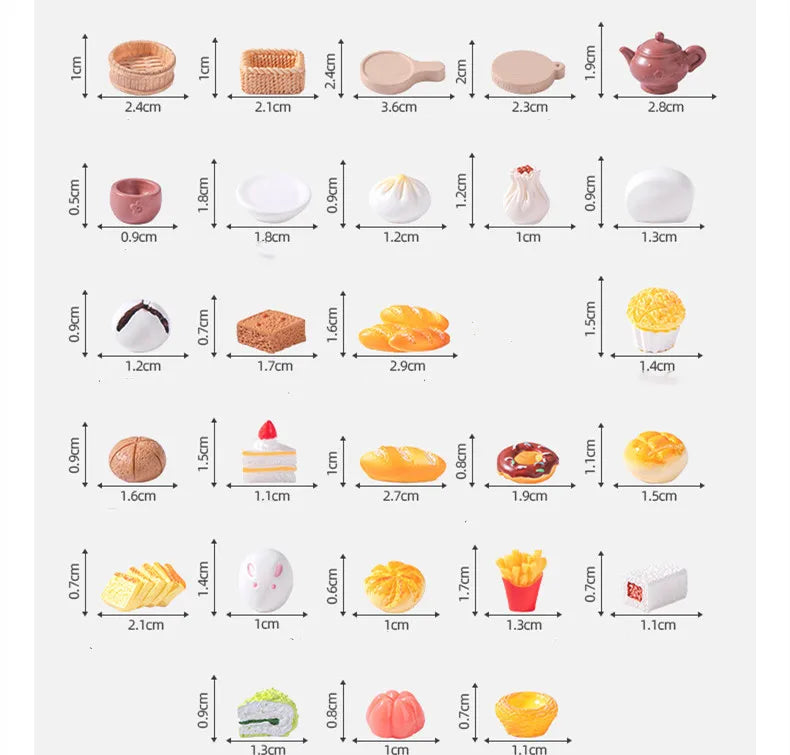 Figurine Miniature Imitation Cake Hamburger Food Micro Landscape Ornaments For Home Decorations Room Decor DIY Accessories