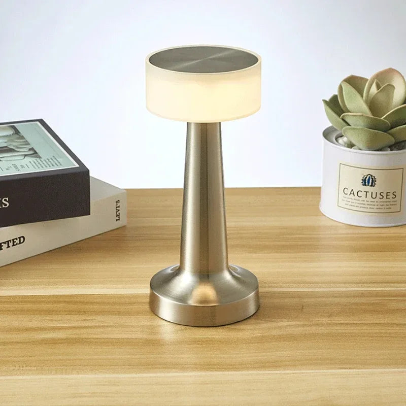 LED Bar Table Lamp Bar/Coffee/Restaurant Desktop Decor Night Light Rechargeable Touch Sensor Wireless Bedroom Reading Lamp 2022