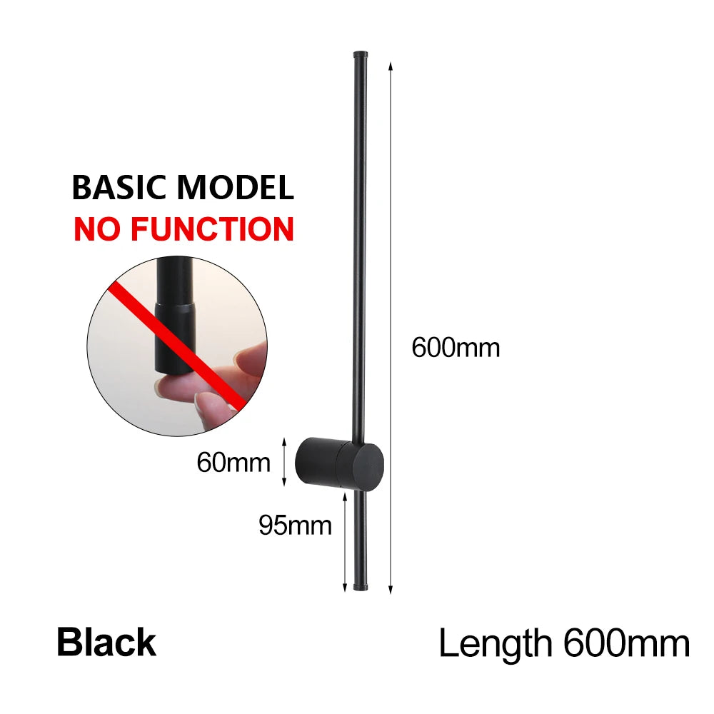 LUCKYLED Modern Led Wall Light AC85-290V Long Wall Lamp Sconce 100cm 120cm Interior Wall Light Bedside Bedroom Light Black White