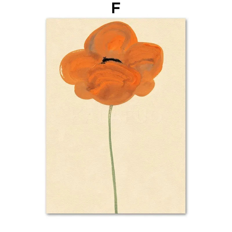 Girl Flower Geometry Line Face Modern Minimalist Posters Wall Art Prints Abstract Pictures Canvas Painting For Living Room Decor
