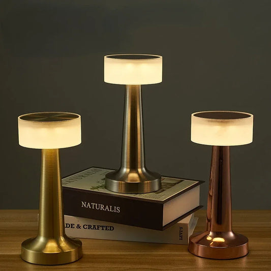 LED Bar Table Lamp Bar/Coffee/Restaurant Desktop Decor Night Light Rechargeable Touch Sensor Wireless Bedroom Reading Lamp 2022