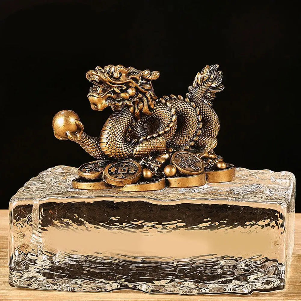 Chinese auspicious Money Dragon statuette Resin sculpture Feng Shui Decoration Home living room bedroom office Figurines