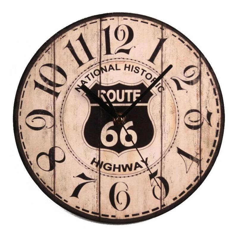 Wall Wooden Clocks for Coffee Houses, Brief Design, Silent Home, Cafe, Office, Wall Decor, Large Art, 23cm, 9in