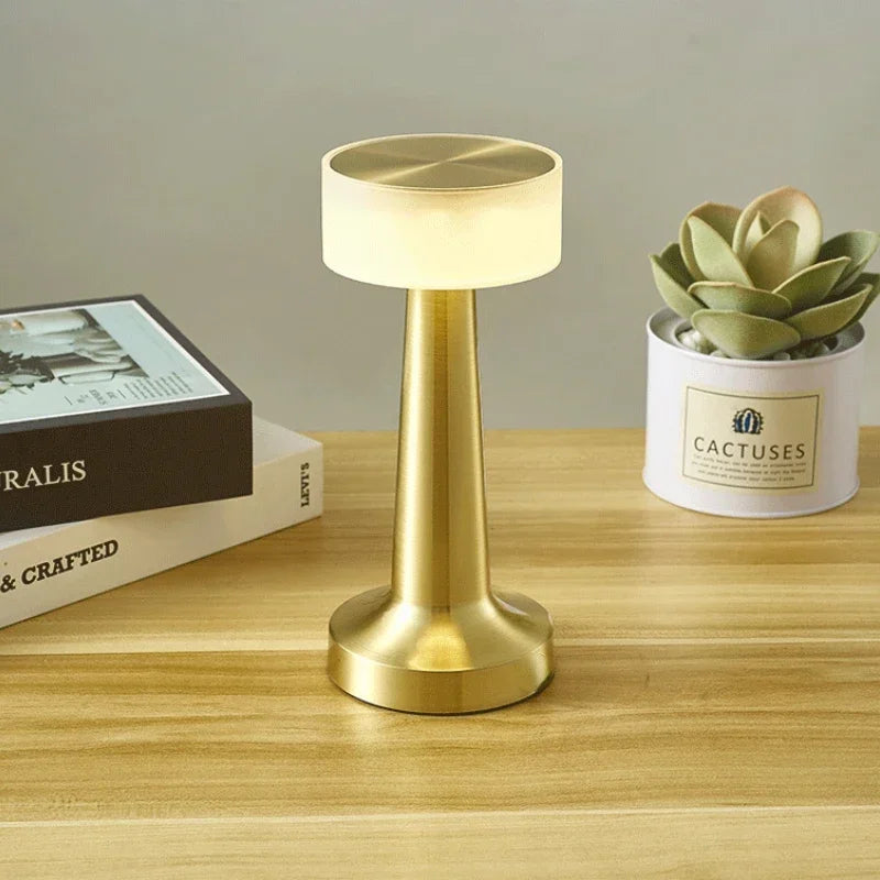 LED Bar Table Lamp Bar/Coffee/Restaurant Desktop Decor Night Light Rechargeable Touch Sensor Wireless Bedroom Reading Lamp 2022