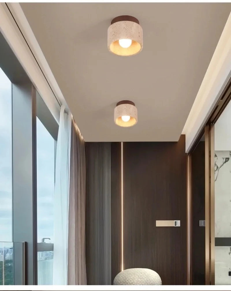 Nordic Modern Stone Ceiling Lamp Bedroom Corridor Flush Mounted Foyer Hallway Lights Fixture Staircase Indoor Lighting Decor Led