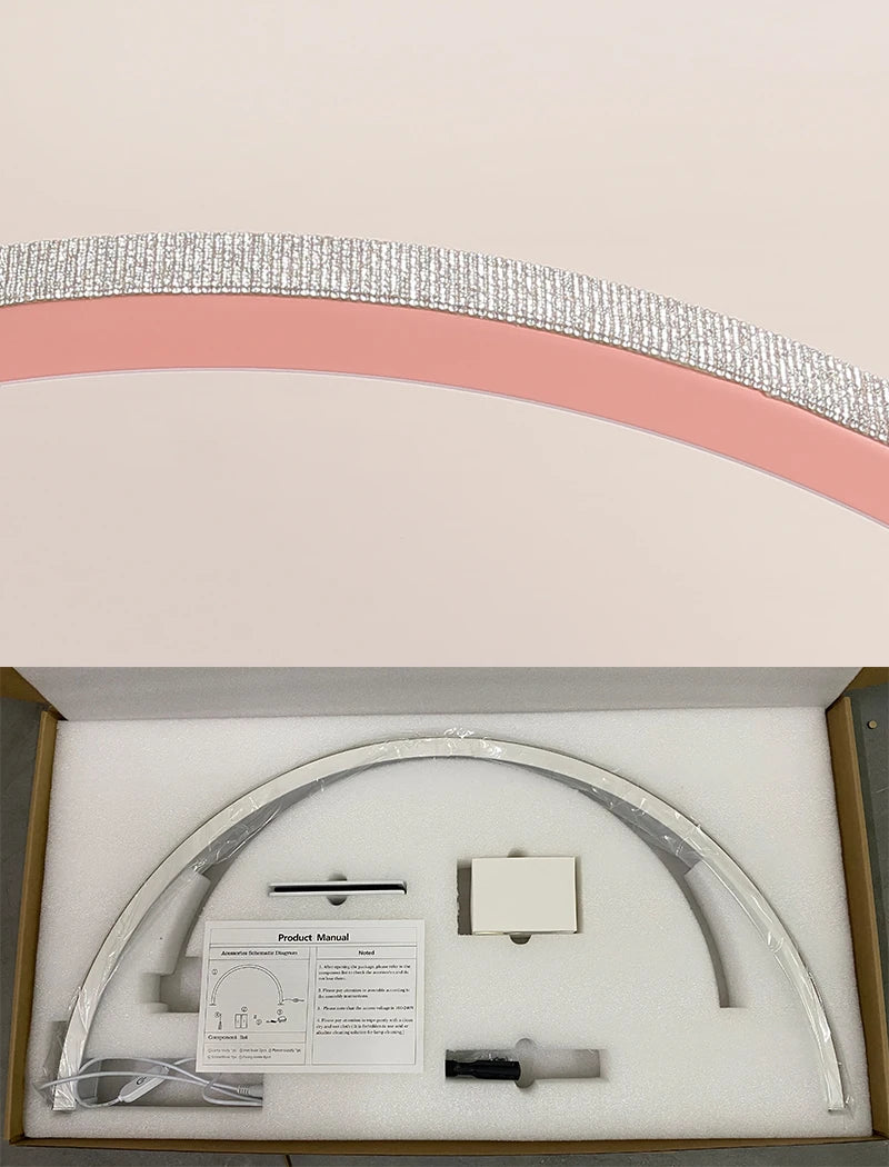 48W Moon Light for Nail Table New Half Moon Lamp For Nail Half Moon Nail Lamp Half Moon Desk Lamp Nail Beauty Salon LED Manicure