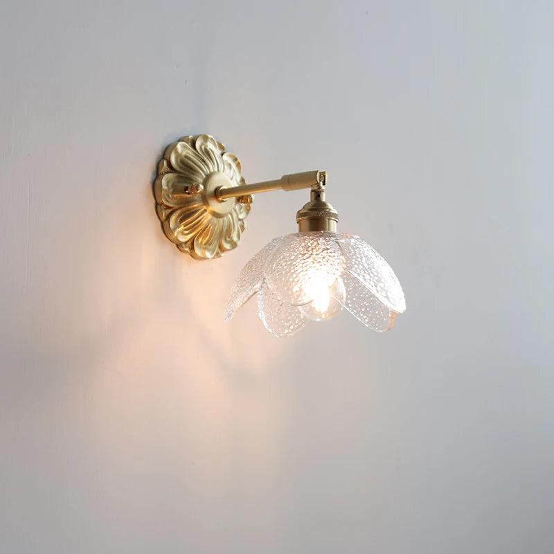 IWHD Smoke Gray Glass LED Wall Light Sconce Copper Arm Adjustable Bedroom Living Room Stair Beside Lamp Applique Murale Wandlamp