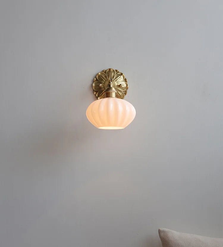 IWHD Smoke Gray Glass LED Wall Light Sconce Copper Arm Adjustable Bedroom Living Room Stair Beside Lamp Applique Murale Wandlamp